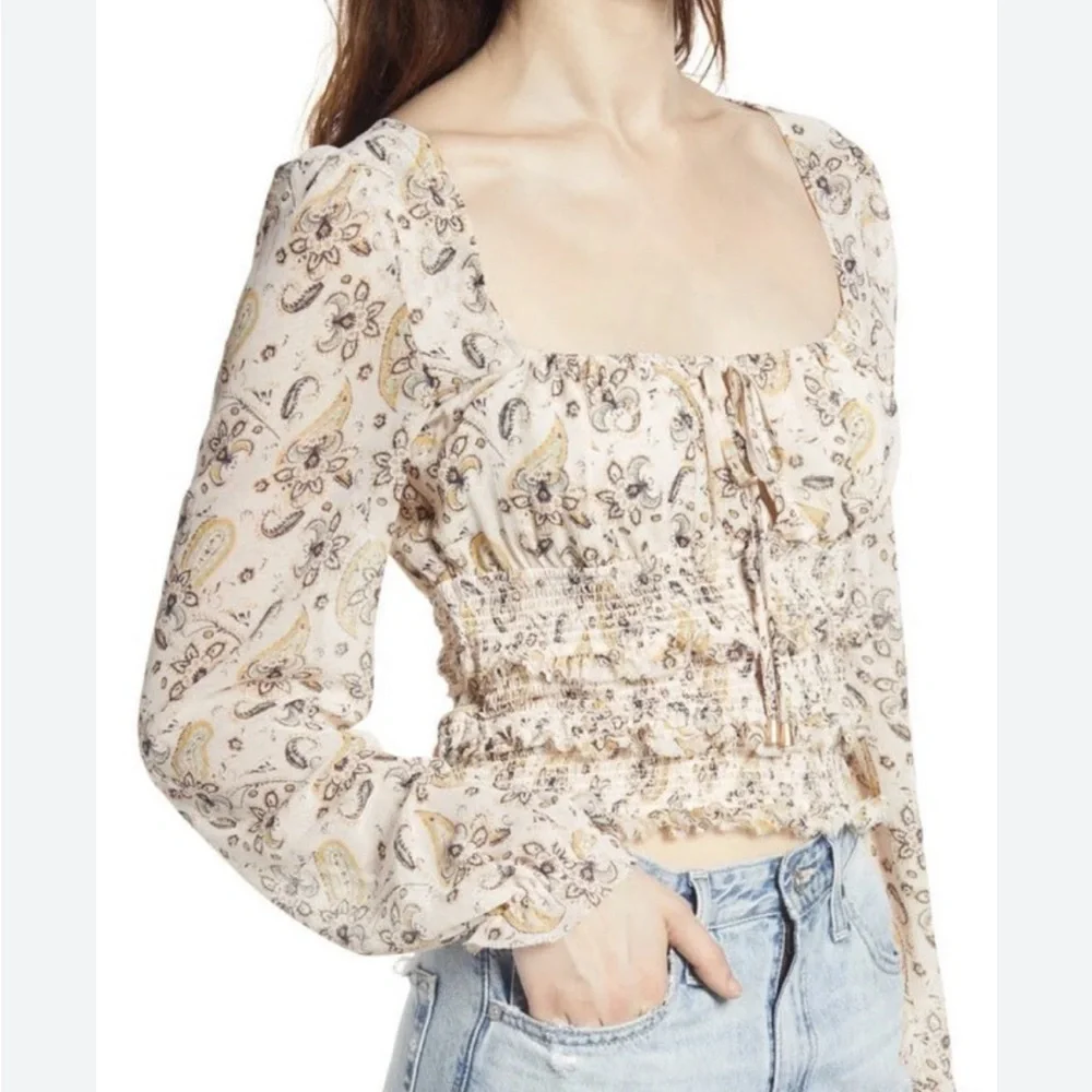 Free People Lolita Top Women Light Combo Rwvolve Size Small S
